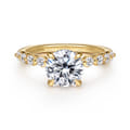Kim - 14K Yellow Gold Round Diamond Engagement Ring
