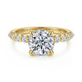 Kim - 14K Yellow Gold Round Diamond Engagement Ring