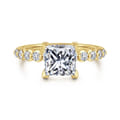 Kim - 14K Yellow Gold Princess Cut Diamond Engagement Ring