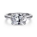 Sandi - 14K White Gold East West Oval Diamond Engagement Ring