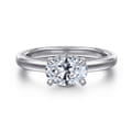Sandi - 14K White Gold East West Oval Diamond Engagement Ring