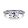 Sandi - 14K White Gold East West Oval Diamond Engagement Ring