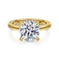 Sandi - 14K Yellow Gold Round Diamond Engagement Ring
