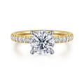 Carmellia - 14K White-Yellow Gold Round Diamond Engagement Ring