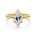 Geo - 14K Yellow Gold Marquise Shape Diamond Engagement Ring