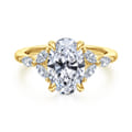 Adella - 14K Yellow Gold Oval Diamond Engagement Ring