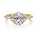 Adella - 14K Yellow Gold Oval Diamond Engagement Ring