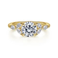 Adella - 14K Yellow Gold Round Diamond Engagement Ring