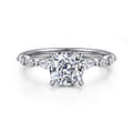 Perry - 14K White Gold Cushion Cut Diamond Engagement Ring