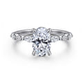 Perry - 14K White Gold Oval Diamond Engagement Ring