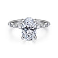 Perry - 14K White Gold Oval Diamond Engagement Ring