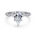 Perry - 14K White Gold Pear Shape Diamond Engagement Ring