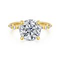 Perry - 14K Yellow Gold Round Diamond Engagement Ring