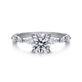 Perry - 14K White Gold Round Diamond Engagement Ring