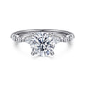 Perry - 14K White Gold Round Diamond Engagement Ring