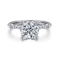 Perry - 14K White Gold Round Diamond Engagement Ring