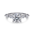 Posh - 14K White Gold Round Diamond Engagement Ring