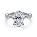 Claudia - 14K White Gold Oval Diamond Engagement Ring