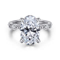 Claudia - 14K White Gold Oval Diamond Engagement Ring
