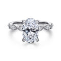 Claudia - 14K White Gold Oval Diamond Engagement Ring
