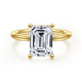 Azucena - 14K Yellow Gold Emerald Cut Solitaire Diamond Engagement Ring