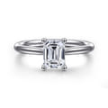 Azucena - 14K White Gold Emerald Cut Solitaire Diamond Engagement Ring