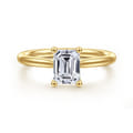 Azucena - 14K Yellow Gold Emerald Cut Solitaire Diamond Engagement Ring
