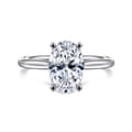 Azucena - Platinum Oval Solitaire Diamond Engagement Ring