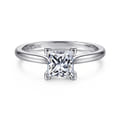 14K White Gold Diamond Engagement Ring
