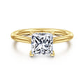Azucena - 14K Yellow Gold Princess Cut Solitaire Diamond Engagement Ring