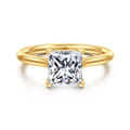 Azucena - 18K Yellow Gold Princess Cut Solitaire Diamond Engagement Ring