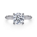 Bravo - 14K White Gold Round Solitaire Diamond Engagement Ring