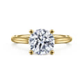 Bravo - 14K Yellow Gold Round Solitaire Diamond Engagement Ring