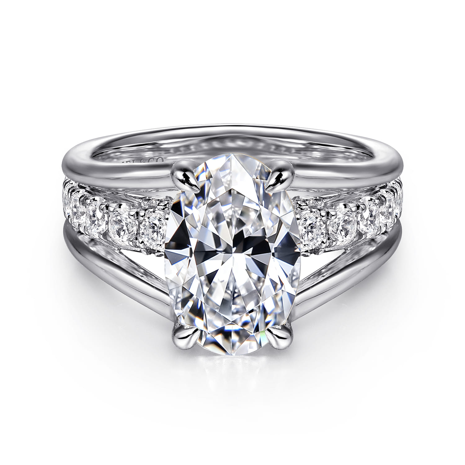 Split Foundation Diamond Engagement Ring