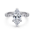 Jaelyn - 14K White Gold Marquise Shape Diamond Engagement Ring