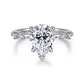 Joplin - 14K White Gold Pear Shape Diamond Engagement Ring