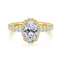 Talisa - 14K Yellow Gold Oval Hidden Halo Diamond Engagement Ring