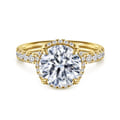Talisa - 14K Yellow Gold Round Hidden Halo Diamond Engagement Ring