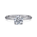 Tiana - 14K White Gold Round Solitaire Diamond Engagement Ring