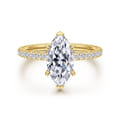 Twain - 14K Yellow Gold Marquise Shape Diamond Engagement Ring