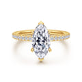 Twain - 18K Yellow Gold Marquise Shape Diamond Engagement Ring