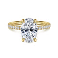 Twain - 14K Yellow Gold Oval Diamond Engagement Ring