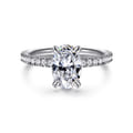 Twain - Platinum Oval Diamond Engagement Ring