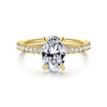 Twain - 14K Yellow Gold Oval Diamond Engagement Ring