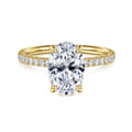 Twain - 14K Yellow Gold Oval Diamond Engagement Ring
