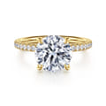 Twain - 14K Yellow Gold Round Diamond Engagement Ring
