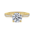 Twain - 14K Yellow Gold Round Diamond Engagement Ring