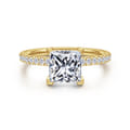 Twain - 14K Yellow Gold Princess Cut Diamond Engagement Ring
