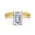 Unite - 14K Yellow Gold Emerald Cut Solitaire Diamond Engagement Ring