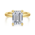 Unite - 14K Yellow Gold Emerald Cut Solitaire Diamond Engagement Ring